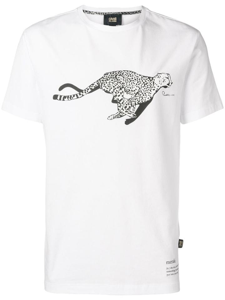 Cavalli Class Cheetah Print T-shirt - White