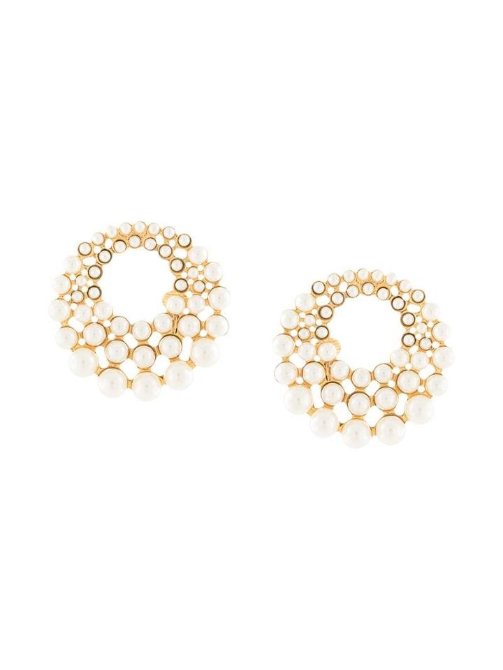 Jennifer Behr Paola Clip Earrings - White