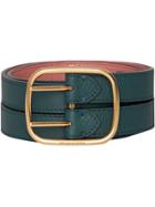 Burberry Double-strap Leather Belt - Blue