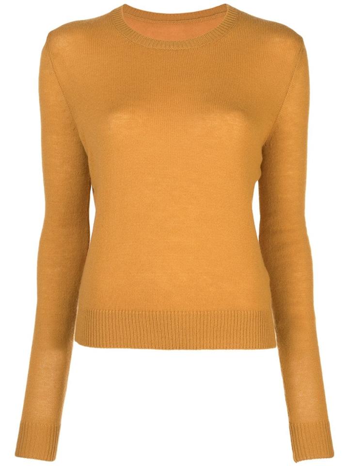 The Elder Statesman Tranquility Crew Neck Sweater - Yellow