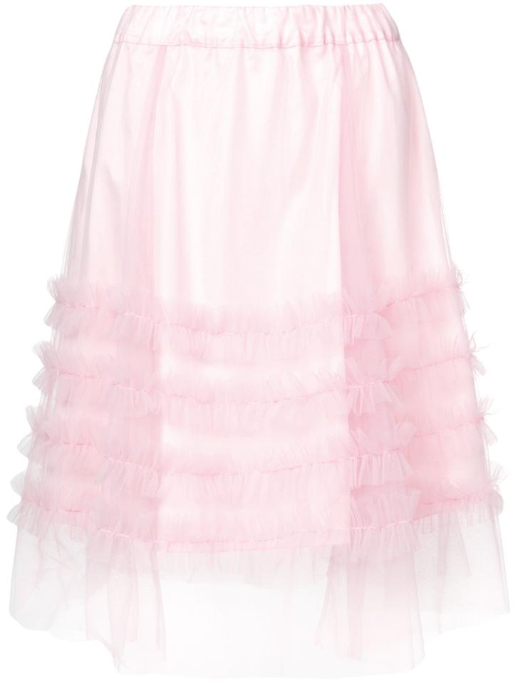 P.a.r.o.s.h. High-waisted Ruffle Skirt - Pink & Purple