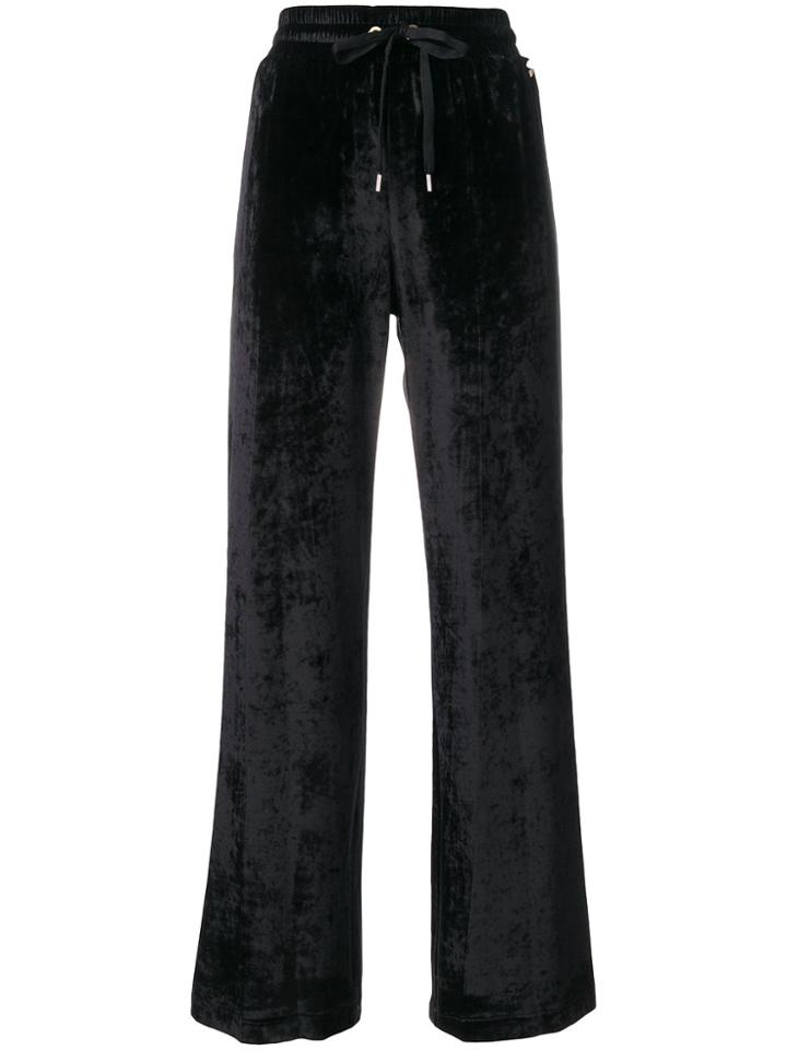 Twin-set Velvet Drawstring Trousers - Black
