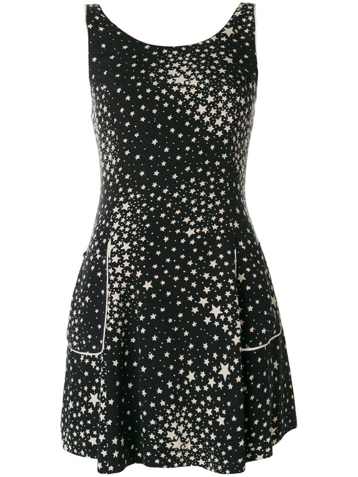 Versace Vintage Versus Star Printed Dress - Black