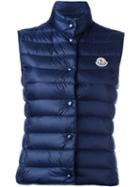 Moncler Classic Padded Gilet, Women's, Size: 0, Blue, Polyamide/goose Down