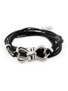 Salvatore Ferragamo Multi Strand Bracelet, Women's, Size: Small, Black