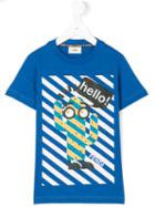 Fendi Kids - Cactus Motif T-shirt - Kids - Cotton - 10 Yrs, Blue