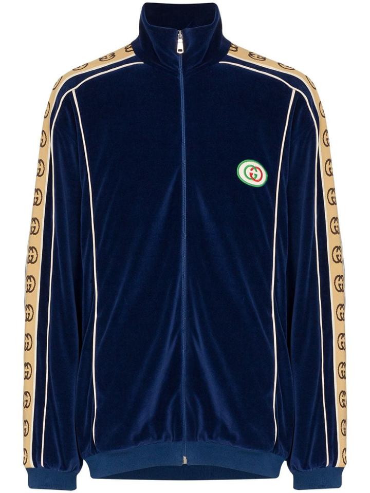 Gucci Oversize Chenille Track Jacket - Blue