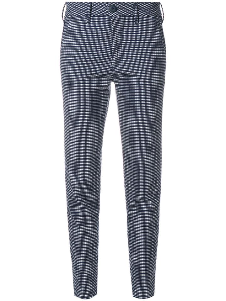 Barba Micro Print Slim Trousers - Blue