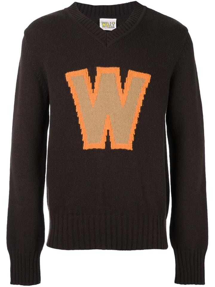 Walter Van Beirendonck Vintage Logo Intarsia Jumper - Brown
