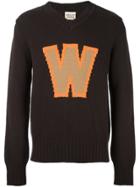 Walter Van Beirendonck Vintage Logo Intarsia Jumper - Brown