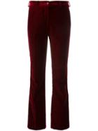 Etro Plain Velvet Trousers - Red