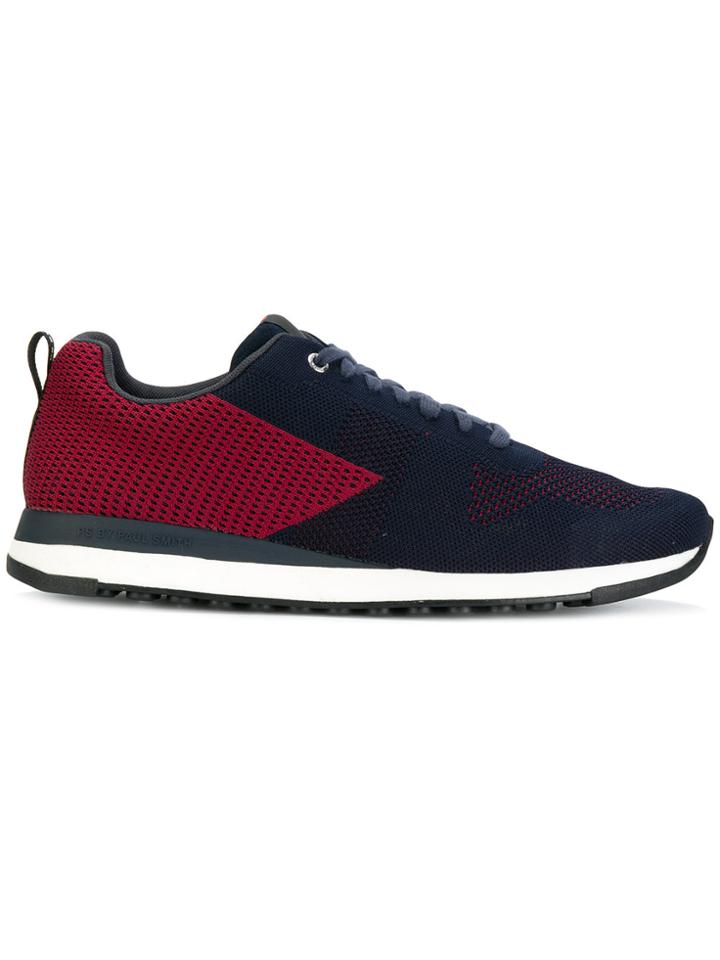 Ps By Paul Smith 'rappid' Knitted Sneakers - Blue