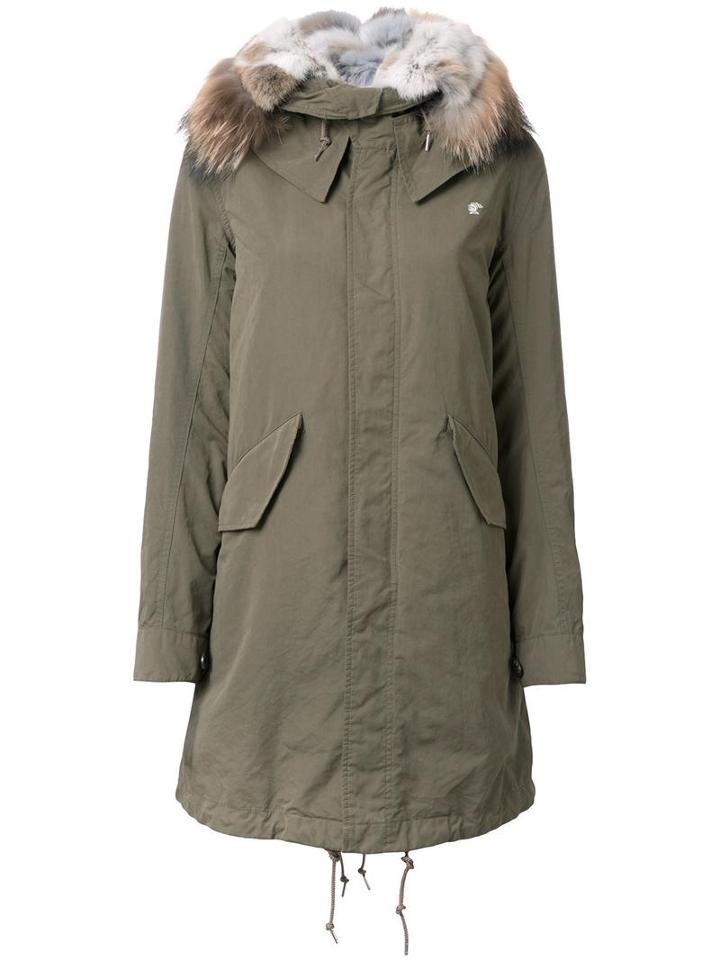 Loveless Zipped Mid Coat, Women's, Size: 34, Green, Polyester
