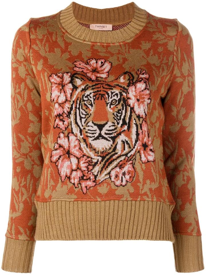 Twin-set Tiger Jumper - Orange