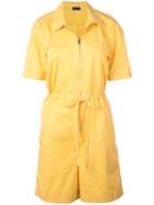 Callipygian Zip-up Playsuit - Yellow