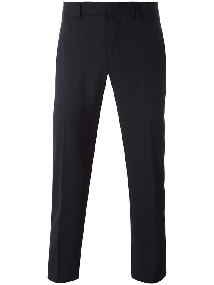 Z Zegna Slim-fit Tailored Trousers, Men's, Size: 52, Black, Polyester/spandex/elastane/wool