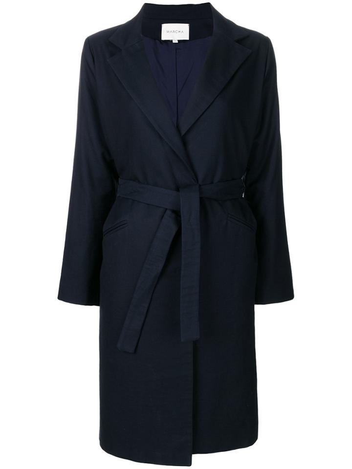 Marcha Wrap-around Coat - Blue
