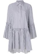 P.a.r.o.s.h. Peplum Shirt Dress - Blue