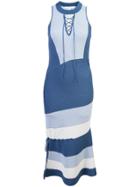 Jonathan Simkhai Ribbed Striped Dress - Blue