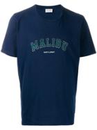 Saint Laurent Malibu Logo Printed T-shirt - Blue