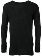 Thom Krom Long Sleeve T-shirt, Men's, Size: Large, Black, Cotton/linen/flax