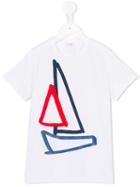 Il Gufo Boat Print T-shirt, Boy's, Size: 8 Yrs, White