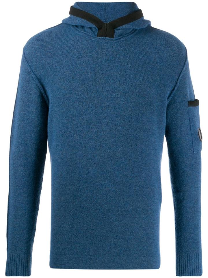 Cp Company Knitwear Hodded - Blue