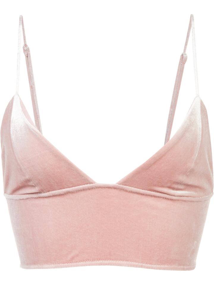 Fleur Du Mal Velvet Tank Top, Women's, Size: 4, Pink/purple, Polyamide