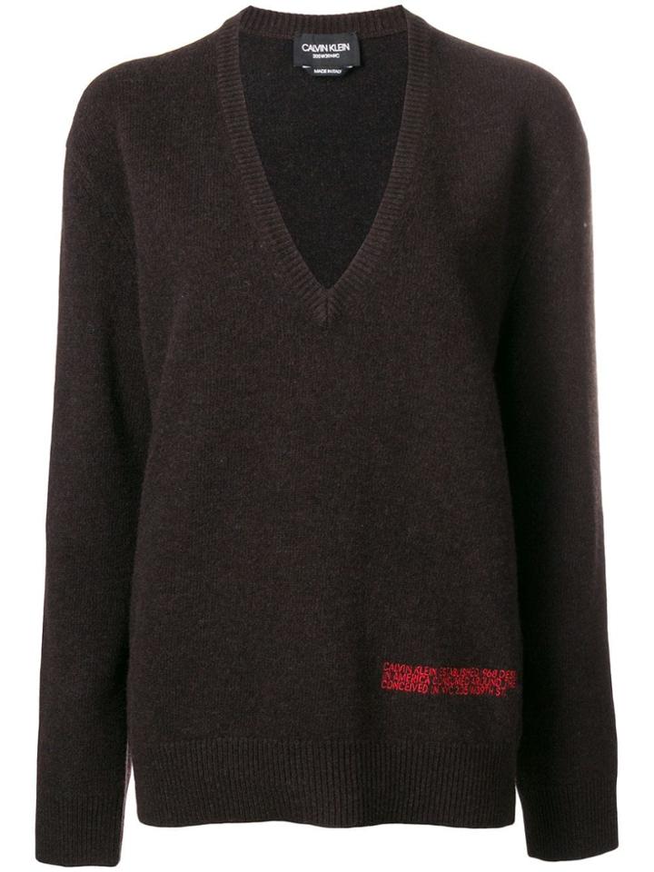 Calvin Klein 205w39nyc Loose Knit Sweater - Brown