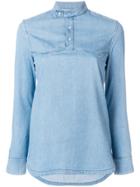 Mr & Mrs Italy Banded Collar Shirt - Blue