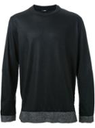 Assin Fur Panel Jumper, Men's, Size: Small, Black, Polyester/wool