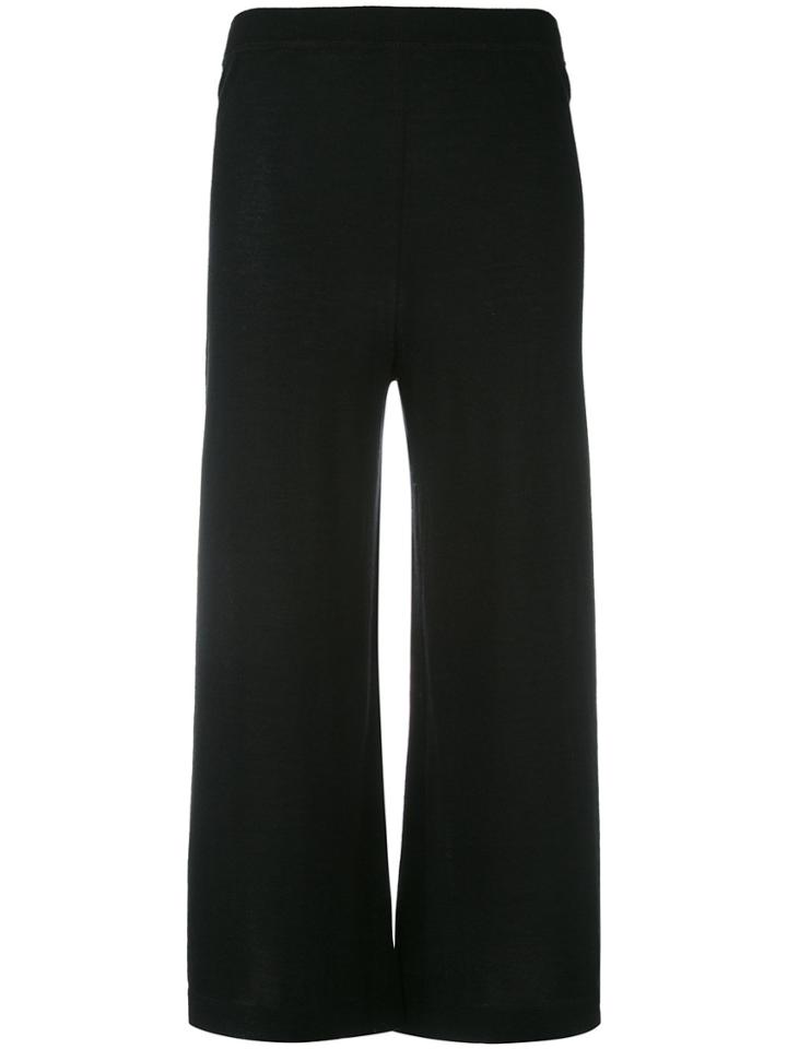 Le Kasha Cropped Knit Trousers - Black