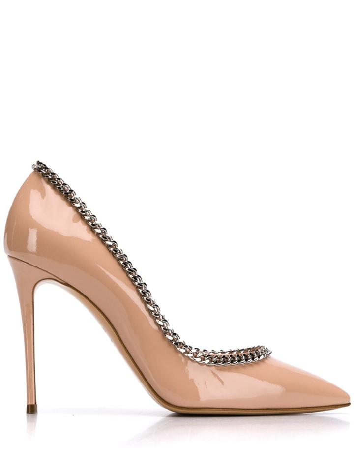 Casadei Chain Detail Pumps - Neutrals