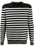 Roberto Collina Striped Knit Sweater - Black