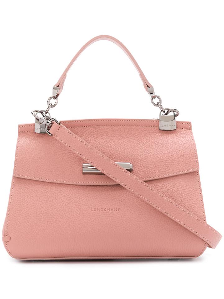 Longchamp Madelein Flip Lock Tote Bag - Pink & Purple