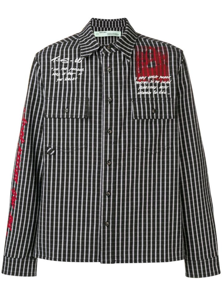 Off-white Classic Striped Shirt - Black