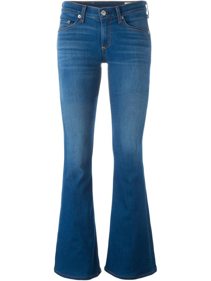 Rag & Bone /jean Flared Jeans, Women's, Size: 26, Blue, Cotton/polyester/polyurethane