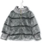 Herno Kids Faux Fur Bomber Jacket, Girl's, Size: 8 Yrs, Grey