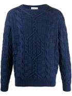 Etro Treccia Round Neck Jumper - Blue