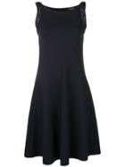 Emporio Armani Pleated Detail Dress - Blue