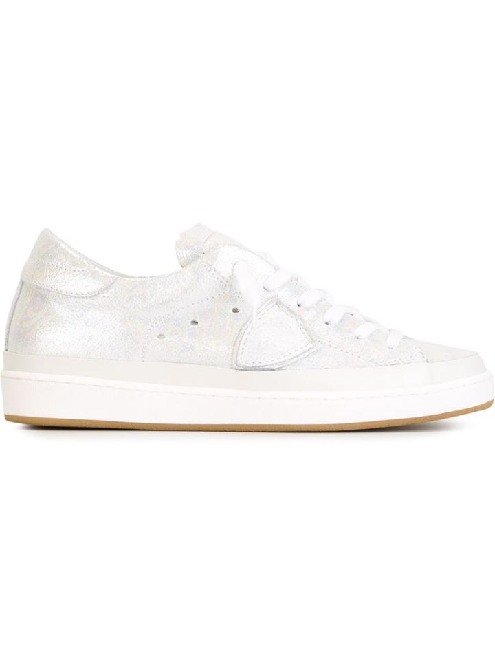 Philippe Model Lace-up Sneakers, Women's, Size: 37, White, Leather/cotton/rubber