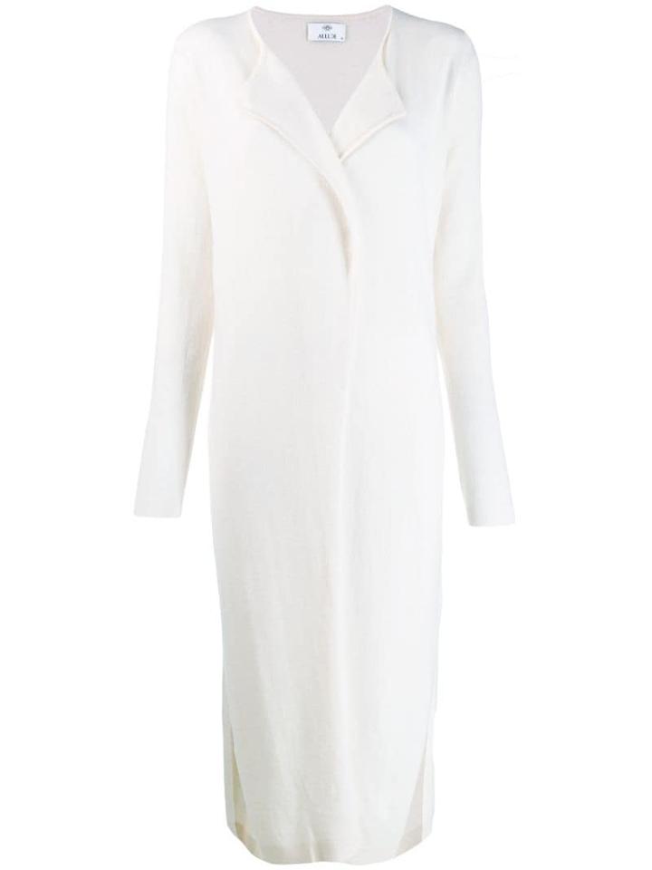 Allude Open-front Cardigan - White
