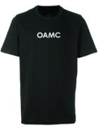 Oamc Logo Print T-shirt, Men's, Size: Small, Black, Cotton/polyamide/spandex/elastane