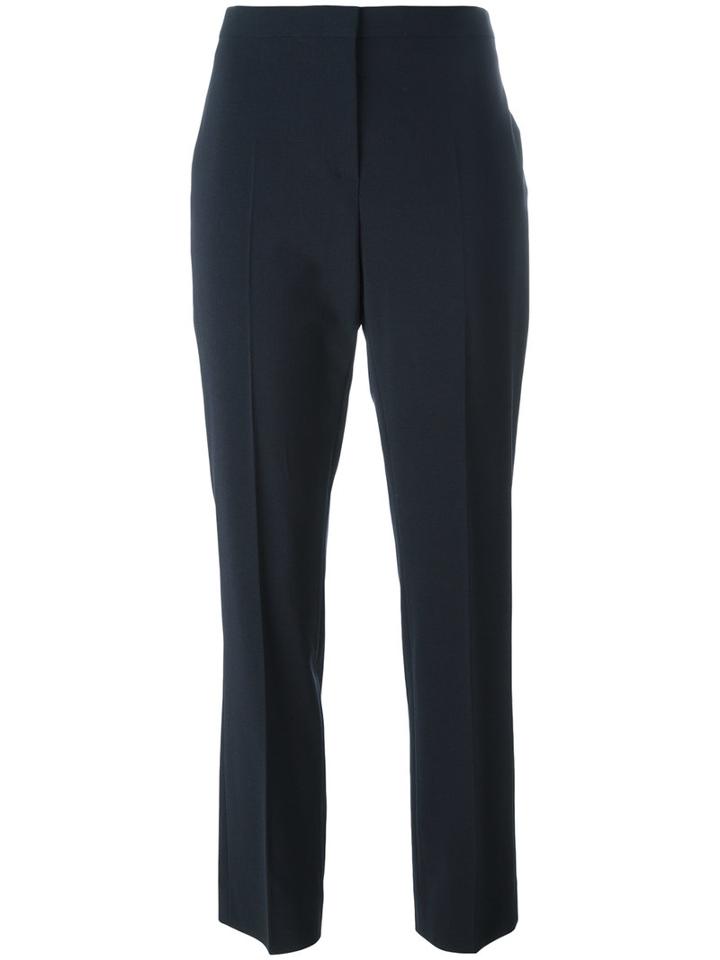 Piazza Sempione Cropped Pants, Women's, Size: 44, Blue, Virgin Wool/spandex/elastane