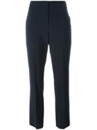 Piazza Sempione Cropped Pants, Women's, Size: 44, Blue, Virgin Wool/spandex/elastane