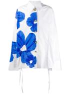 Botter Flower Open Over Shirt - White