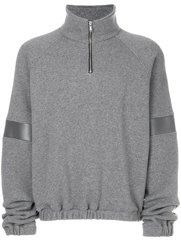 Gosha Rubchinskiy Striped Sleeve Panel Sweatshirt - Grey