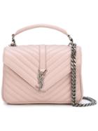 Saint Laurent Medium 'monogram Collège' Satchel Bag, Women's, Pink/purple