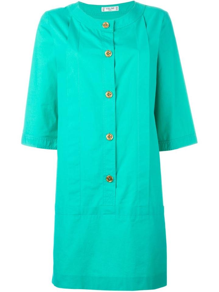 Celine Vintage Front Button Shirt Dress