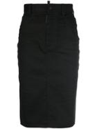 Dsquared2 Denim Pencil Skirt - Black